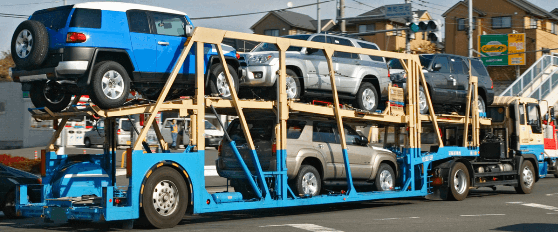 トラックの形状別 車両運搬車