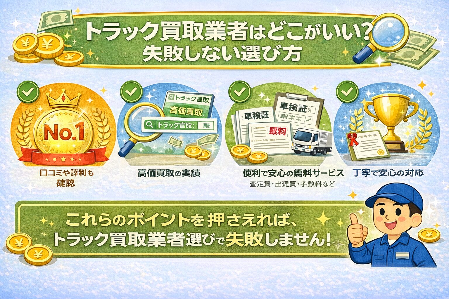 トラック買取業者の選び方