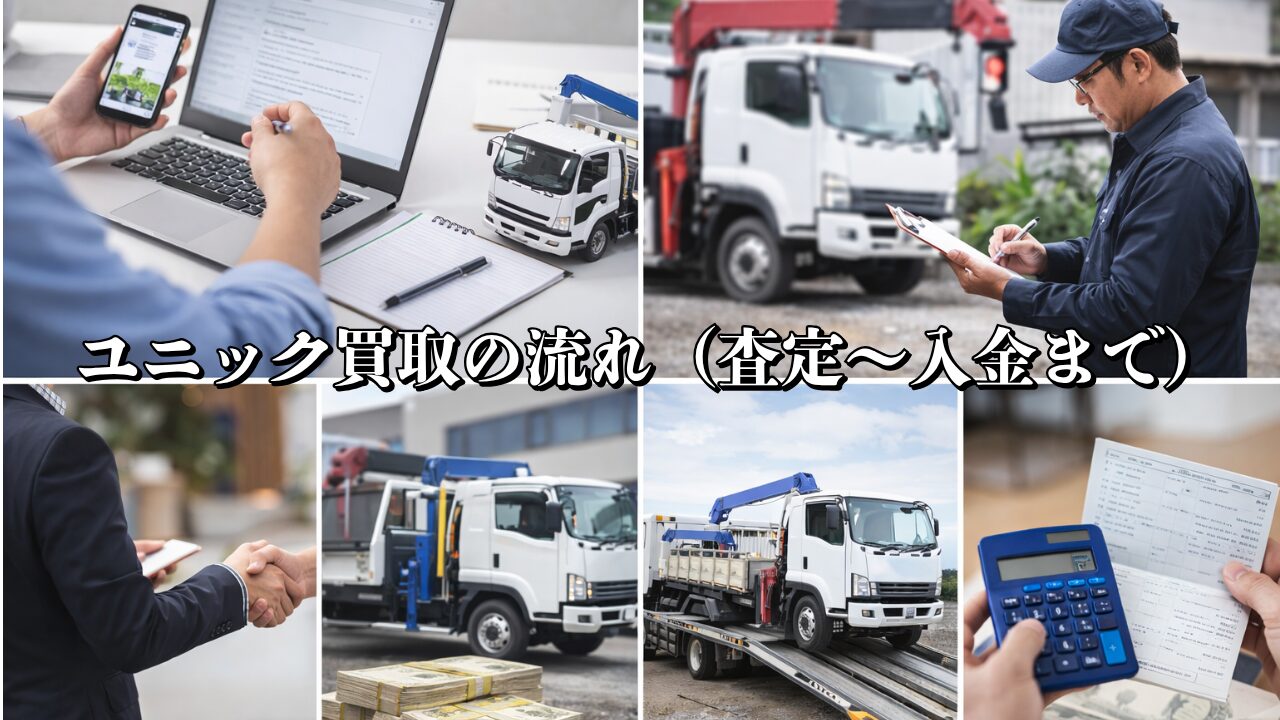 ユニックの買取依頼から入金までの図解